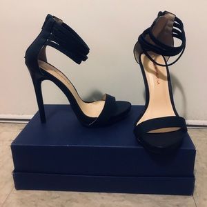 Black sandal heels